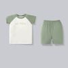 Bộ ngắn tay cổ tròn logo Bu Baby - SBC130401
