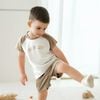 Bộ ngắn tay cổ tròn logo Bu Baby - SBC130401
