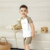 Bộ ngắn tay cổ tròn logo Bu Baby - SBC130401