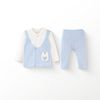 Bộ dài tay cài thẳng Giả vest Jacquard - SCT1102VE