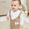 Bộ dài tay cài thẳng Giả vest Jacquard - SCT1102VE
