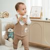 Bộ dài tay cài thẳng Giả vest Jacquard - SCT1102VE