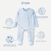 Body dài tay cài chéo liền tất Jacquard - SCT2108LT