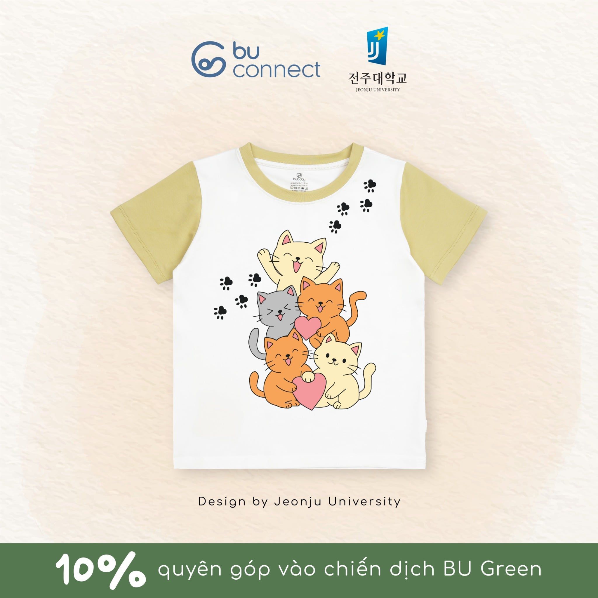 Áo ngắn tay Funny Cat Bu Connect - KBC3300FT