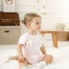 Bộ ngắn tay cổ tròn  nơ ngực bé gái - SVS1304BG
