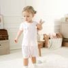 Bộ ngắn tay cổ tròn  nơ ngực bé gái - SVS1304BG