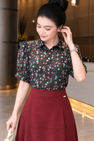 SƠ MI VOON NẸP DẤU BÔNG 2