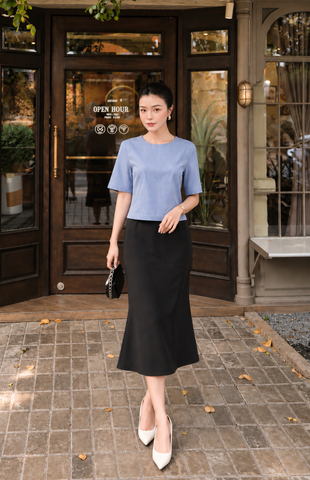 SƠ MI KATE BOI SỌC CỔ TRÒN 3