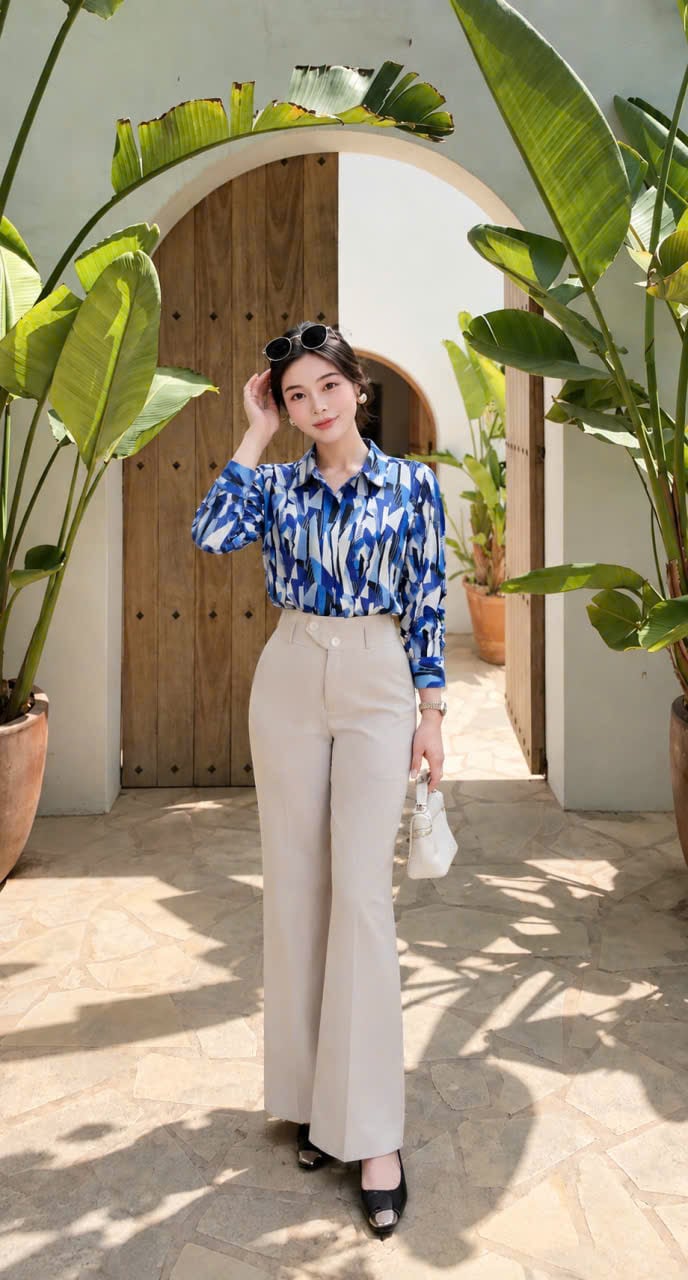 SƠ MI LỤA HÀN LÁ TRÒN 2