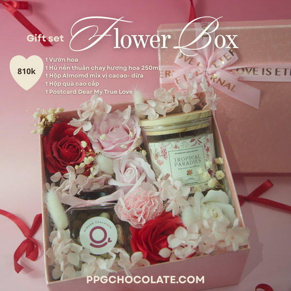  Flower Box  - Set Quà Tặng Nàng Ý Nghĩa by PPG CHOCOLATE 