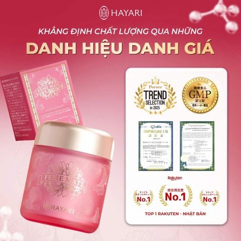 Viên uống men phụ khoa FEME MATI làm sạch, se khít vùng kín (Nhật bản) HOT92