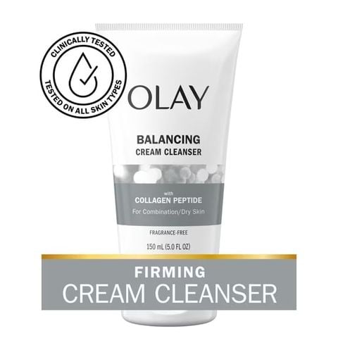 Sữa rửa mặt Olay Balance Collagen Peptide 24, không mùi, làm dịu da khô, phù hợp với mọi loại da 150ml - 177ml OL17