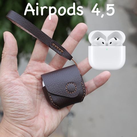  Bao da ốp airpod 4 airpod 5 Apple Airpods 5 Airpods 4, AP4, airpods4, airpod4 handmade da thật 