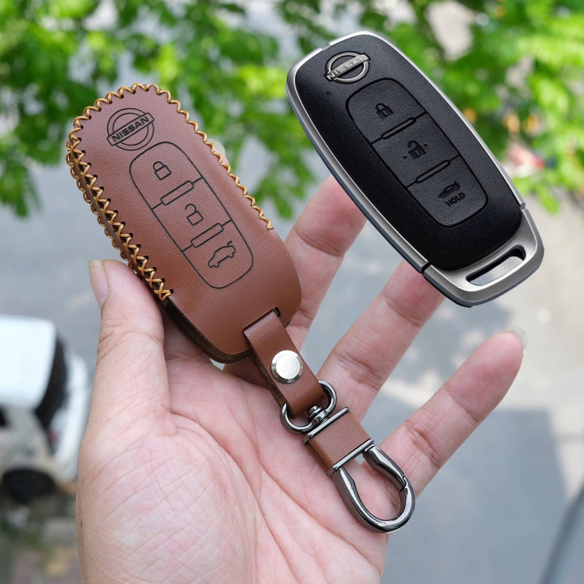Bao Da Chìa Khoá Nissan 2025, Nissan Almera 2025 Handmade Da Thật 004
