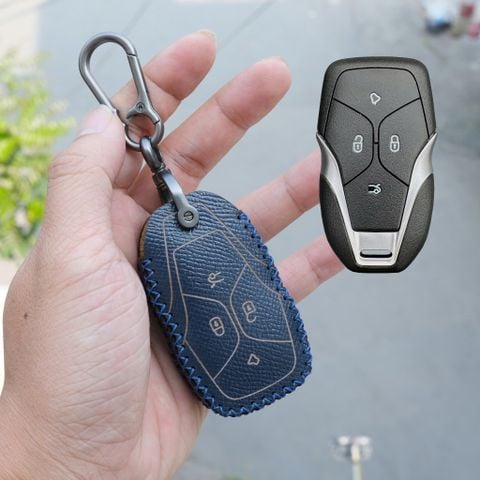  Bao da chìa khoá Vinfast VF6 VF7 VF8 VF9 2026 2027 phom chìa mới handmade da thật 004b 