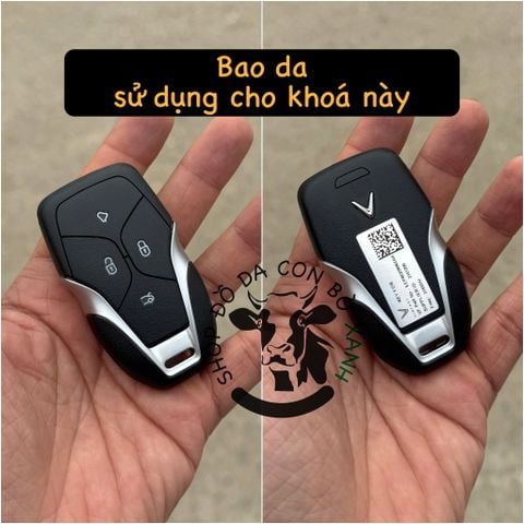  Bao da chìa khoá Vinfast VF6 VF7 VF8 VF9 2026 2027 phom chìa mới handmade da thật 004b 