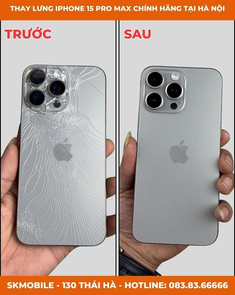 Bảng Giá Thay Kính Lưng iPhone Tổng Hợp (17/16/15...8 Plus) | Update 2026