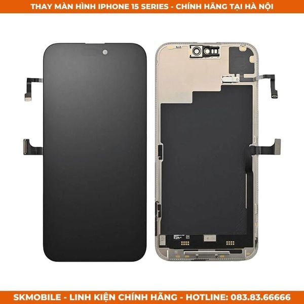 Thay Mặt Kính iPhone 15, 15 Plus Chính Hãng - BH 24 Tháng