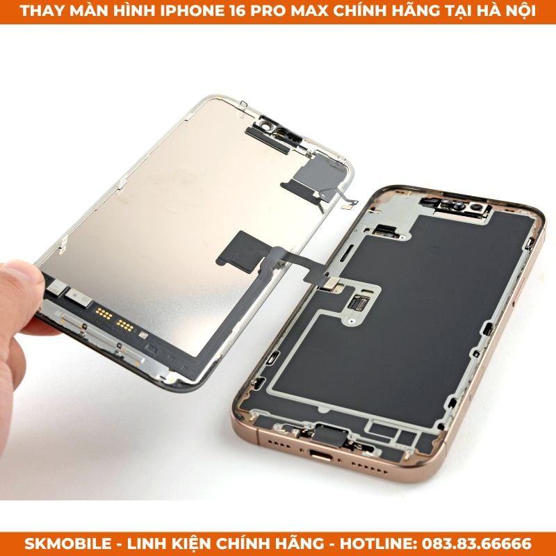 Thay Màn Hình iPhone 16 Pro Max Chính Hãng | Màn OLED Giá Rẻ HN - SKMobile
