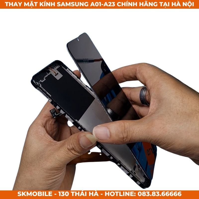 Thay Mặt Kính Samsung Galaxy A01 - A23 Chính Hãng (Ép Kính Giá Rẻ) - BH 24 Tháng