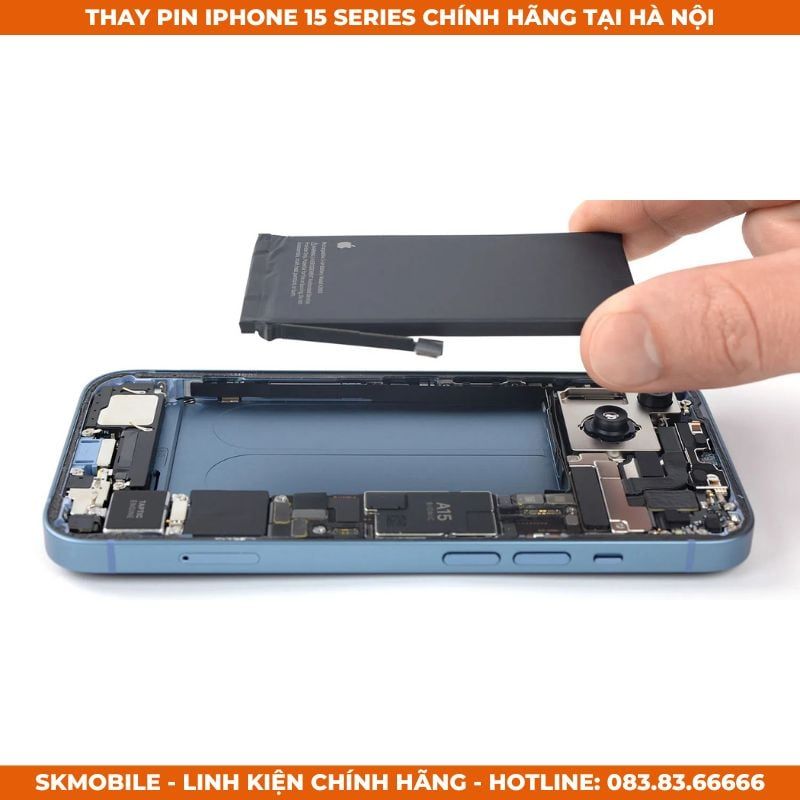 Thay Pin iPhone 15 Pro Max/Plus/Pro | Pin Zin Bóc Máy & Chuẩn Hãng