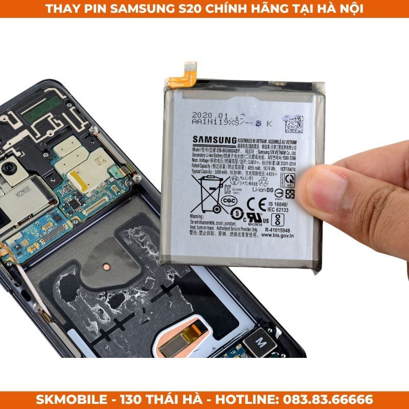 Thay Pin Samsung S20, S20 Ultra, FE Chính Hãng | BH Cả Phồng Pin 12 Tháng