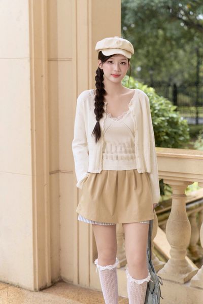 Áo len cặp Dara knit set - White