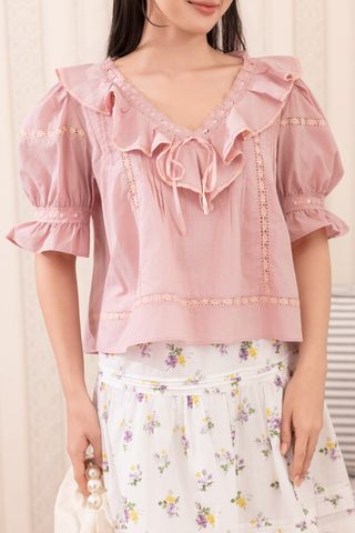 [Pre-order 20% off] Áo blouse Buttercup - Hồng đỗ