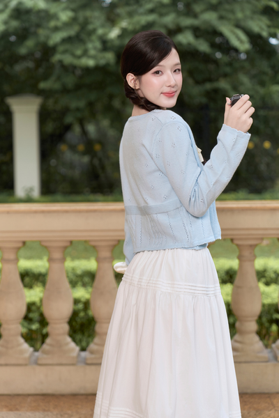 Áo len cặp Dara knit set - White