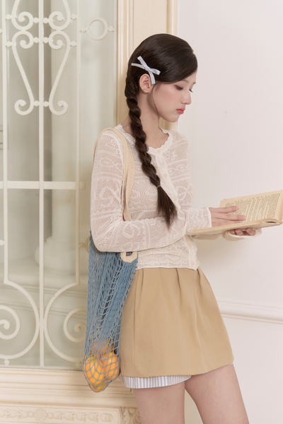 Áo khoác len Macy knit cardigan - White