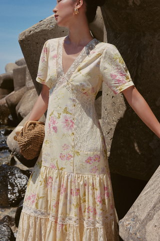 Đầm Isabella maxi - Vàng