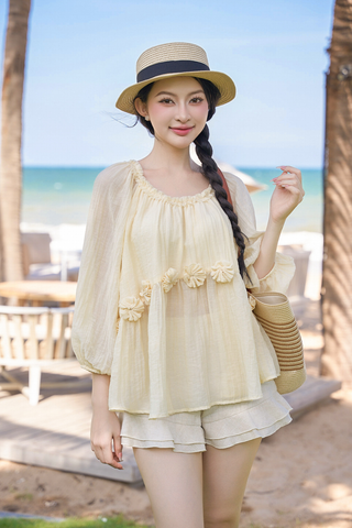Rosy swing blouse - Hồng