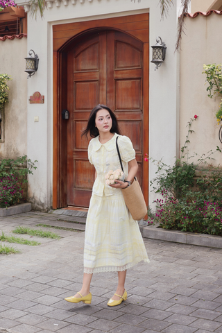 Áo sơ mi kiểu Clara AO100 - Vàng