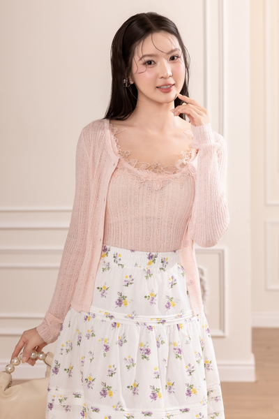 Set áo len Josie - Hồng
