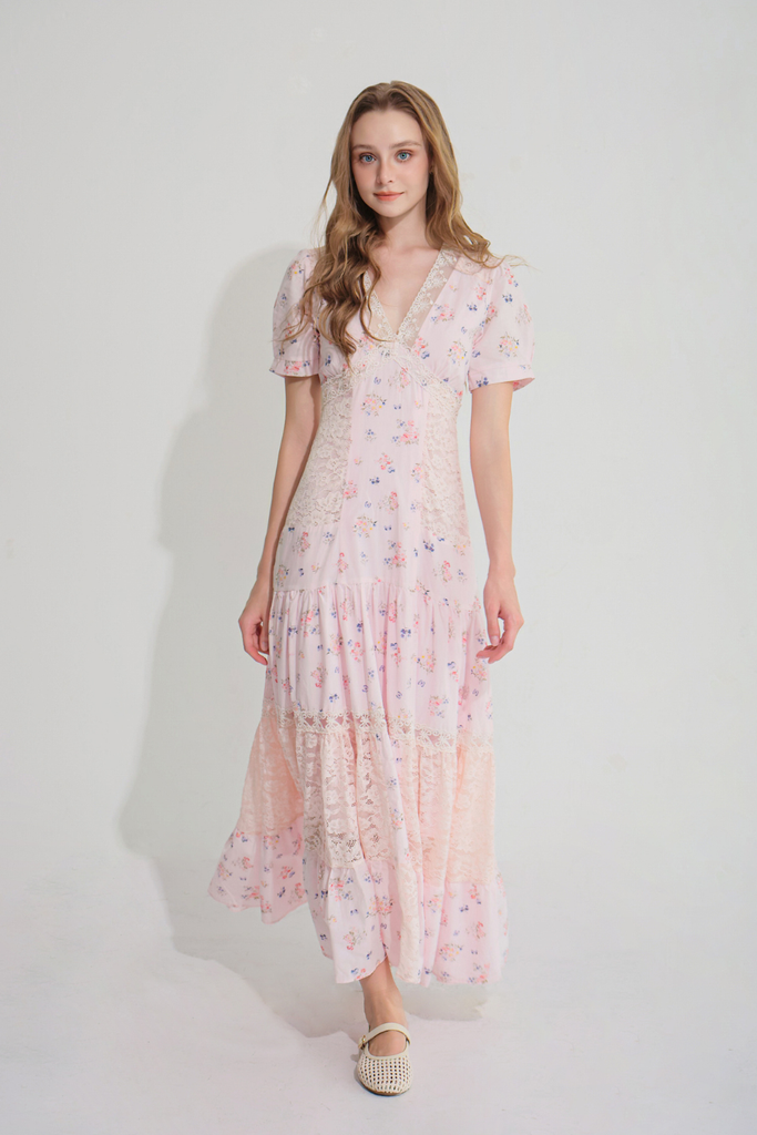 Đầm Isabella maxi - Hồng