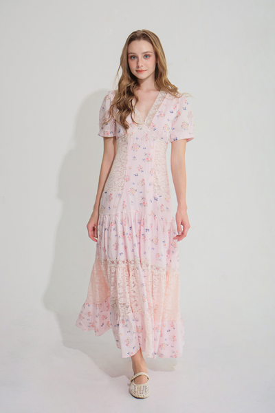 Đầm Isabella maxi - Hồng