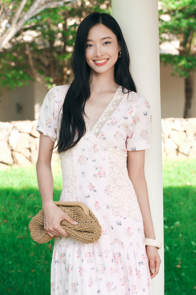 Đầm Isabella maxi - Hồng