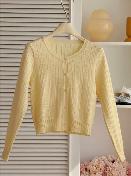 Áo khoác len Beatrice knit cardigan (không bao gồm áo dây Rosy) - Hồng
