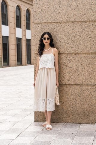 Broderie maxi dress