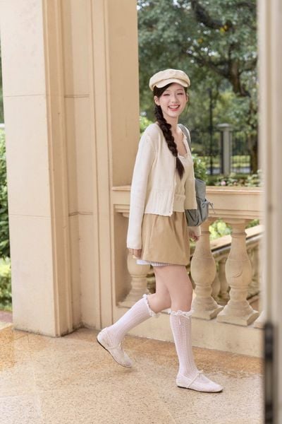 Áo len cặp Dara knit set - White