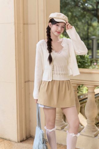Áo len cặp Dara knit set - White
