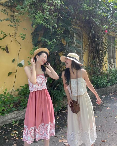 Broderie maxi dress
