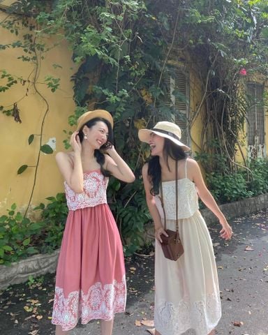 Broderie maxi dress