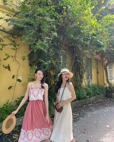 Broderie maxi dress