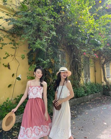 Broderie maxi dress