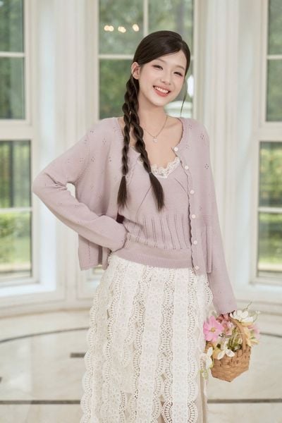 Áo len cặp Dara knit set - Lilac