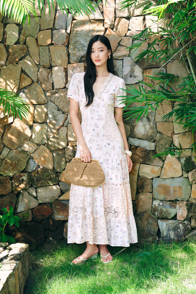Đầm Isabella maxi - Hồng