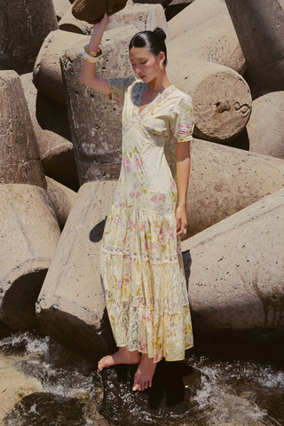 Đầm Isabella maxi - Vàng