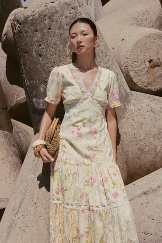 Đầm Isabella maxi - Vàng
