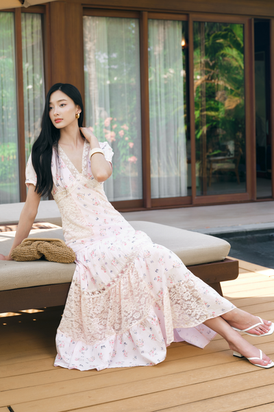 Đầm Isabella maxi - Hồng